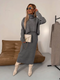 Vestito a righe con cuscinetti a sfere per donna