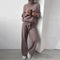 Abbigliamento Donna Completo Maglione Dolcevita e Pantaloni in Maglia