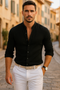 Daniel - la camicia elegante in lino per uomo, ideale per l'autunno