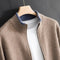Felpa con zip in cashmere da uomo Calda ed elegante - Perfetta per l'autunno