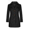 Trench da donna con bottoni - Cappotto autunnale con colletto