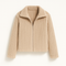Long fleece jacket with high collar for women | Isabelle Autumn Collection