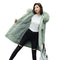 Manteau d'hiver à capuche avec col en fourrure pour femmes