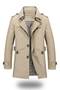 Trench coat classico con colletto a risvolto