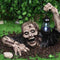 Zombie Garden Statue - Halloween Groundbreaker Decoration with LED Lantern - Waterproof Resin Undead Ghoul Figurine